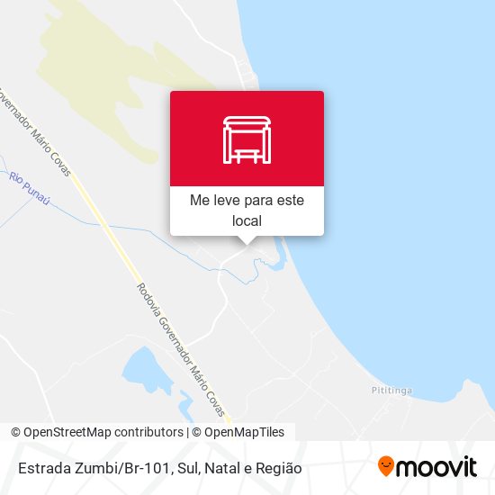 Estrada Zumbi/Br-101, Sul mapa
