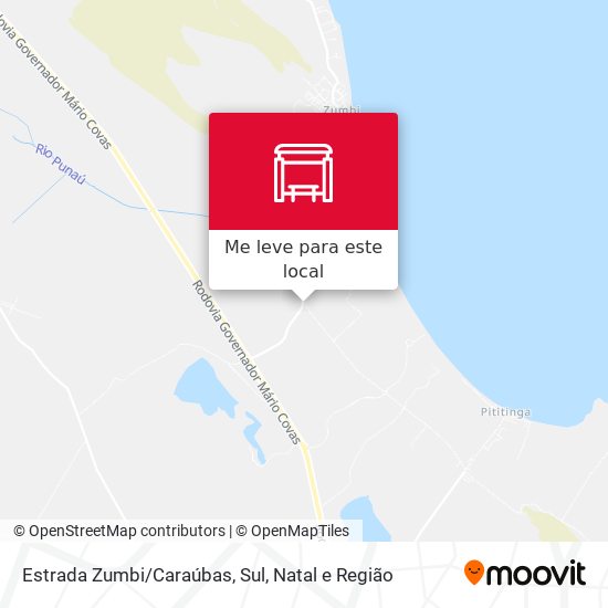 Estrada Zumbi/Caraúbas, Sul mapa
