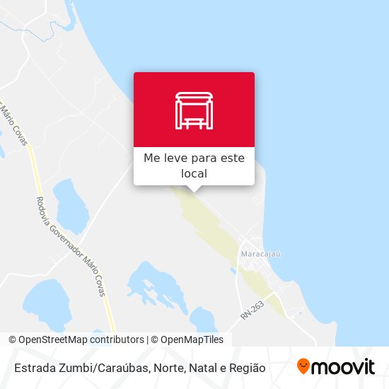 Estrada Zumbi/Caraúbas, Norte mapa