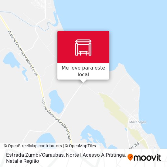 Estrada Zumbi / Caraúbas, Norte | Acesso A Pititinga mapa