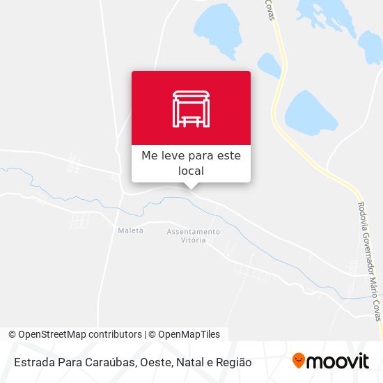Estrada Para Caraúbas, Oeste mapa