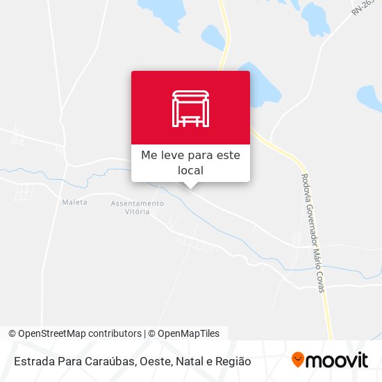 Estrada Para Caraúbas, Oeste mapa