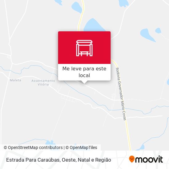 Estrada Para Caraúbas, Oeste mapa