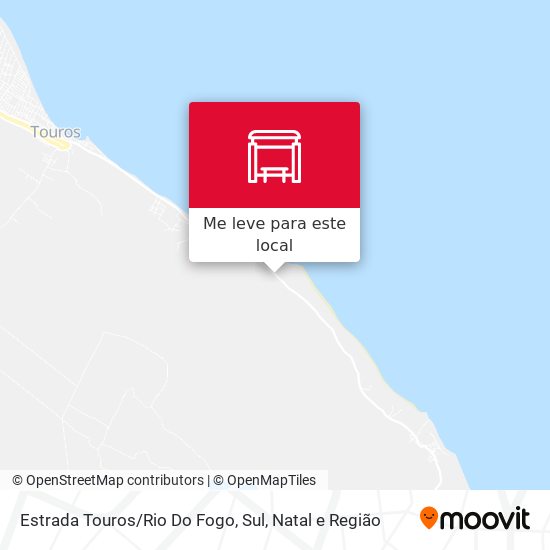 Estrada Touros / Rio Do Fogo, Sul mapa
