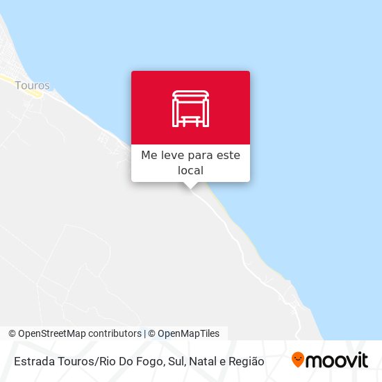 Estrada Touros / Rio Do Fogo, Sul mapa