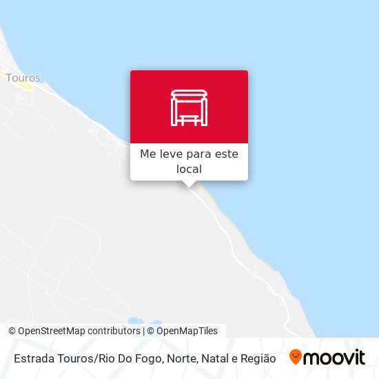 Estrada Touros / Rio Do Fogo, Norte mapa