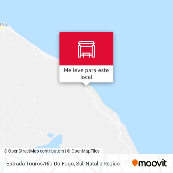Estrada Touros / Rio Do Fogo, Sul mapa