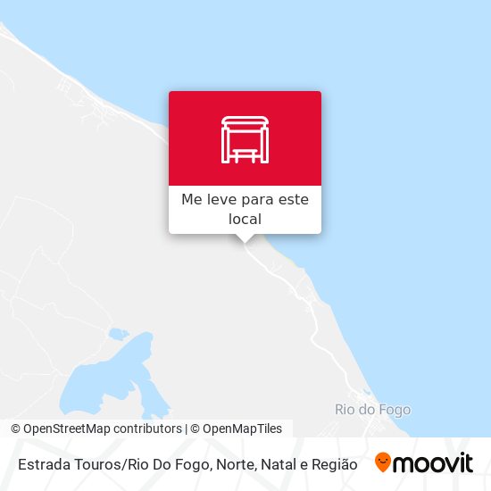 Estrada Touros / Rio Do Fogo, Norte mapa