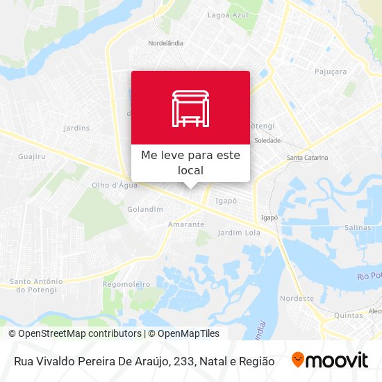 Rua Vivaldo Pereira De Araújo, 233 mapa