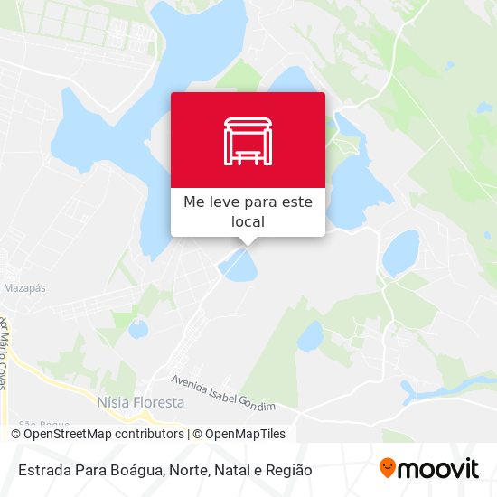 Estrada Para Boágua, Norte mapa