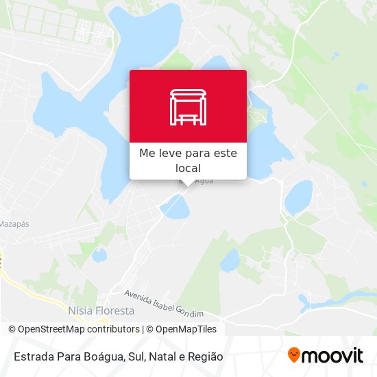 Estrada Para Boágua, Sul mapa