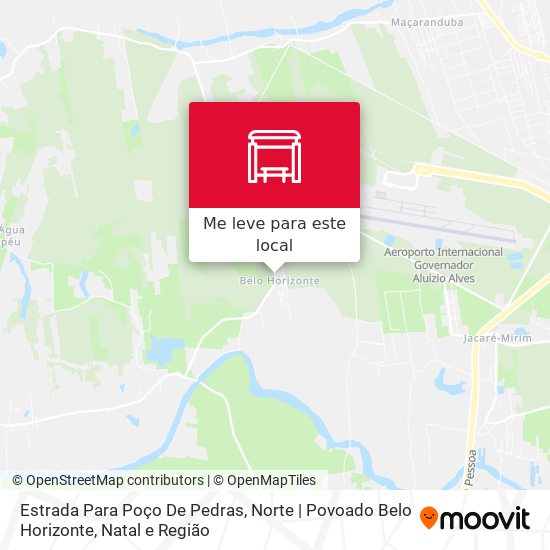 Estrada Para Poço De Pedras, Norte | Povoado Belo Horizonte mapa