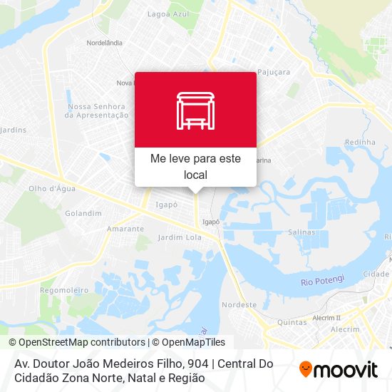 Av. Doutor João Medeiros Filho, 904 | Central Do Cidadão Zona Norte mapa