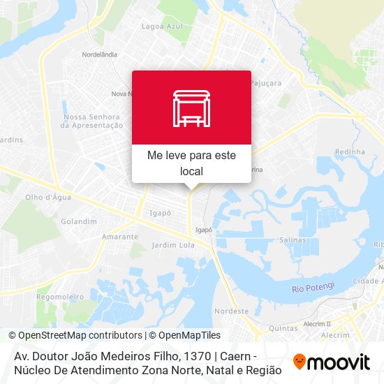Av. Doutor João Medeiros Filho, 1370 | Caern - Núcleo De Atendimento Zona Norte mapa