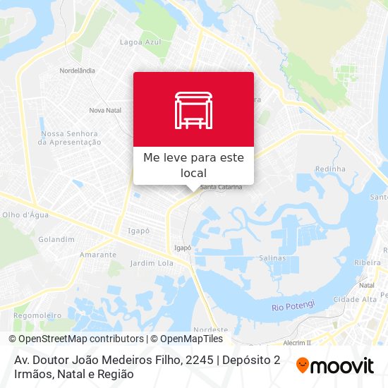 Av. Doutor João Medeiros Filho, 2245 | Depósito 2 Irmãos mapa