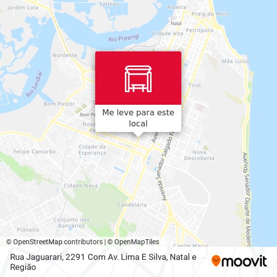 Rua Jaguarari, 2291 Com Av. Lima E Silva mapa