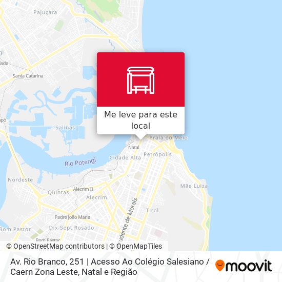 Av. Rio Branco, 251 | Acesso Ao Colégio Salesiano / Caern Zona Leste mapa