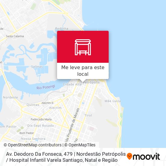 Como chegar até Av. Deodoro Da Fonseca, 479 | Nordestão Petrópolis /  Hospital Infantil Varela Santiago de Ônibus ou Trem?