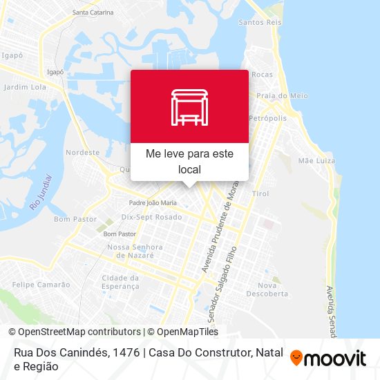 Como chegar até Rua Dos Canindés, 1476  Casa Do Construtor em Alecrim de  Ônibus ou Trem?
