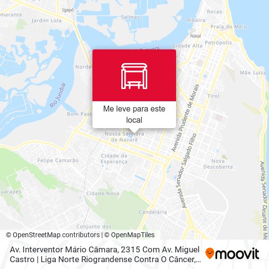 Av. Interventor Mário Câmara, 2315 Com Av. Miguel Castro | Liga Norte Riograndense Contra O Câncer mapa