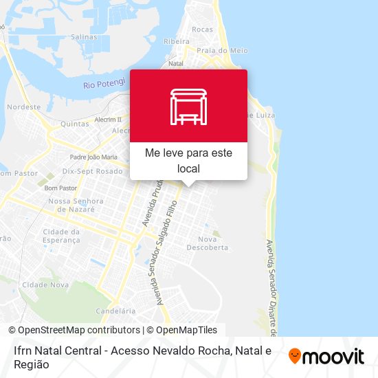 Ifrn Natal Central - Acesso Nevaldo Rocha mapa