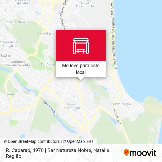 R. Caparaó, 4970 | Bar Natureza Nobre mapa