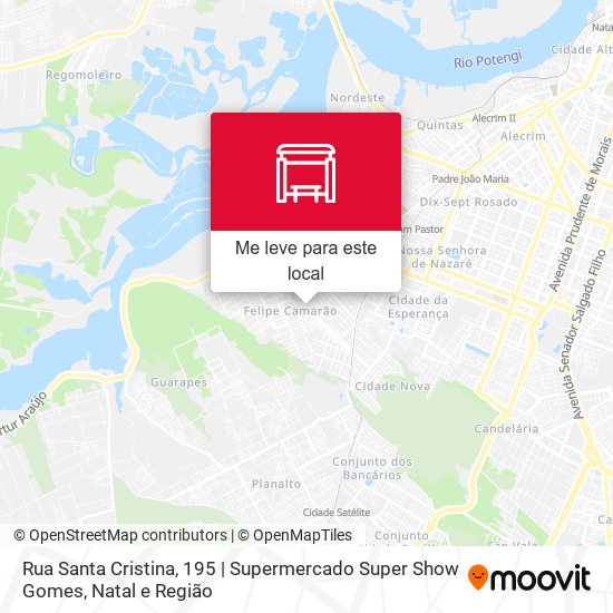 Rua Santa Cristina, 195 | Supermercado Super Show Gomes mapa