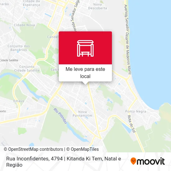 Rua Inconfidentes, 4794 | Kitanda Ki Tem mapa