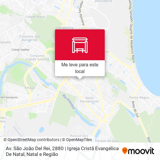 Av. São João Del Rei, 2880 | Igreja Cristã Evangélica De Natal mapa
