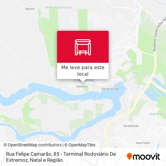 Rua Felipe Camarão, 85 - Terminal Rodoviário De Extremoz mapa