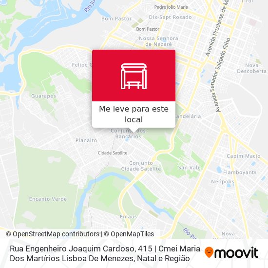 Rua Engenheiro Joaquim Cardoso, 415 | Cmei Maria Dos Martírios Lisboa De Menezes mapa