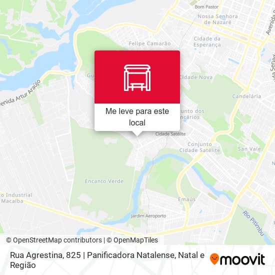 Rua Agrestina, 825 | Panificadora Natalense mapa