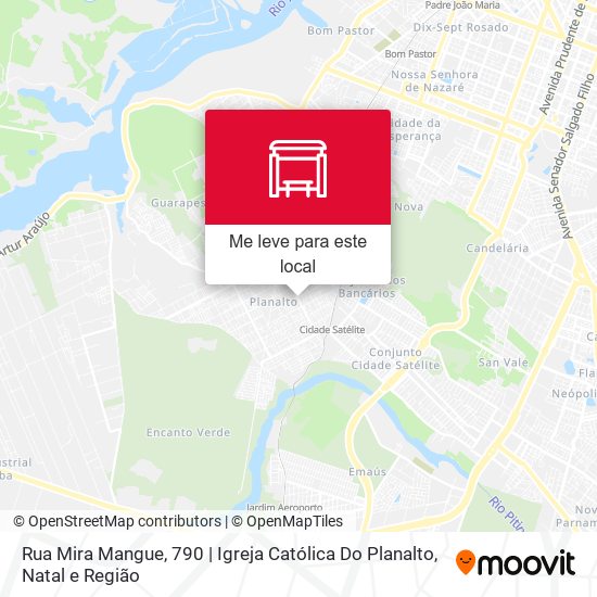 Rua Mira Mangue, 790 | Igreja Católica Do Planalto mapa