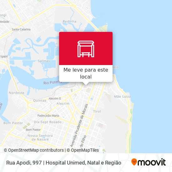 Rua Apodi, 997 | Hospital Unimed mapa