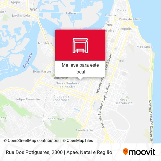 Rua Dos Potiguares, 2300 | Apae mapa