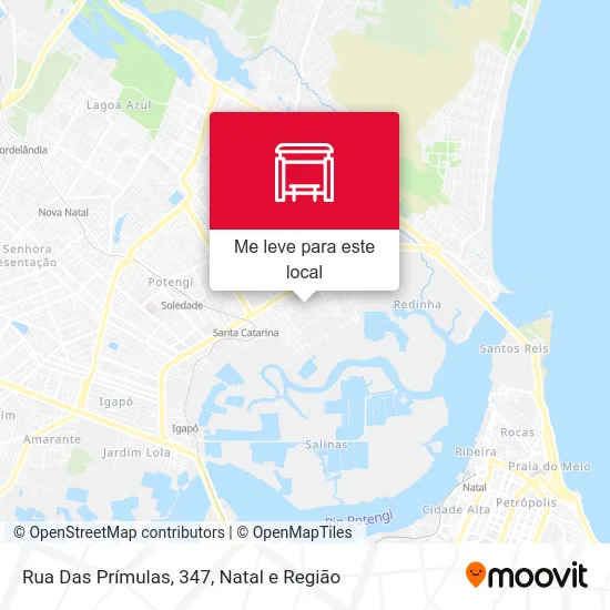 Rua Das Prímulas, 347 mapa