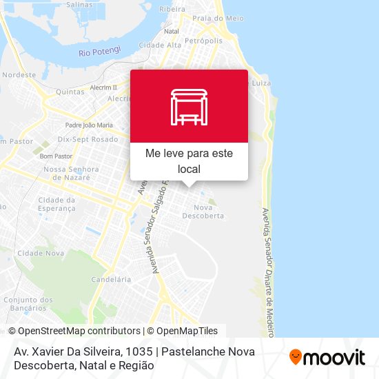 Av. Xavier Da Silveira, 1035 | Pastelanche Nova Descoberta mapa