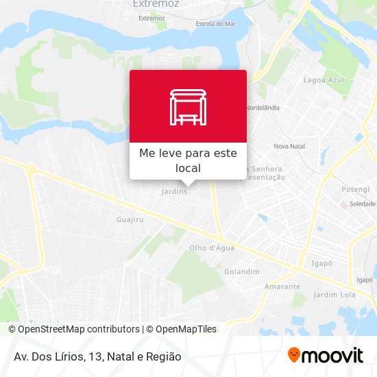 Av. Dos Lírios, 13 mapa