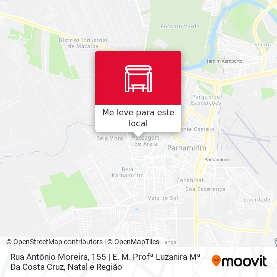 Rua Antônio Moreira, 155 | E. M. Profª Luzanira Mª Da Costa Cruz mapa