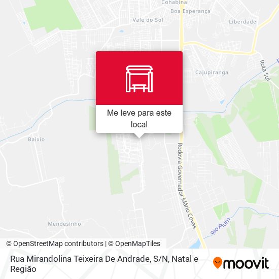 Rua Mirandolina Teixeira De Andrade, S / N mapa