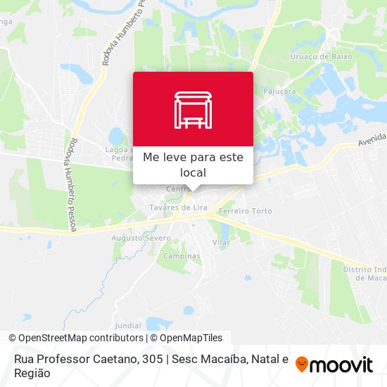 Rua Professor Caetano, 305 | Sesc Macaíba mapa