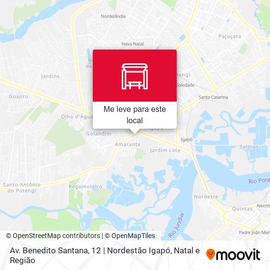 Av. Benedito Santana, 12 | Nordestão Igapó mapa