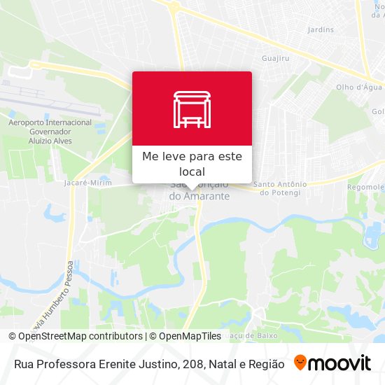 Rua Professora Erenite Justino, 208 mapa