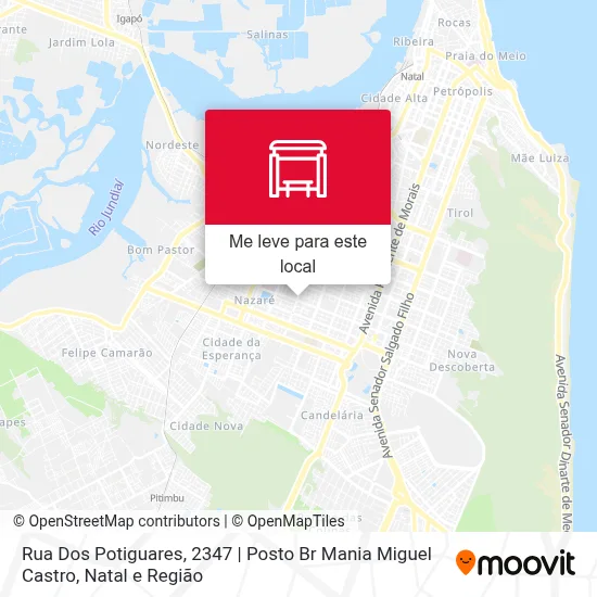 Rua Dos Potiguares, 2347 | Posto Br Mania Miguel Castro mapa