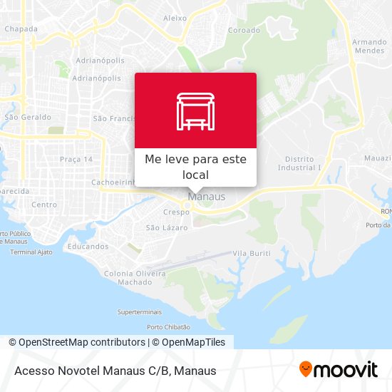 Acesso Novotel Manaus C/B mapa