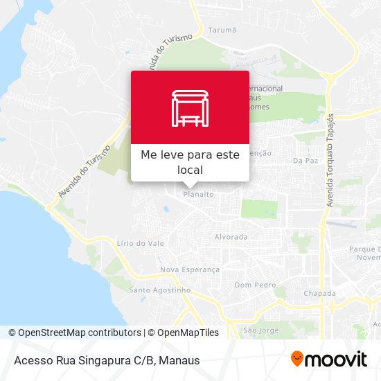 Acesso Rua Singapura C/B mapa