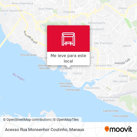 Acesso Rua Monsenhor Coutinho mapa