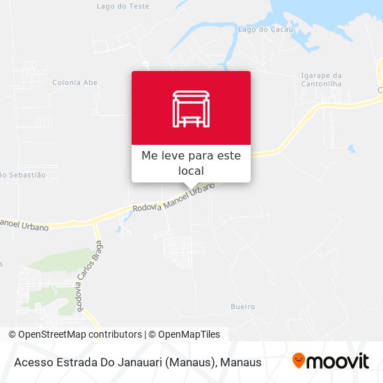 Acesso Estrada Do Janauari (Manaus) mapa