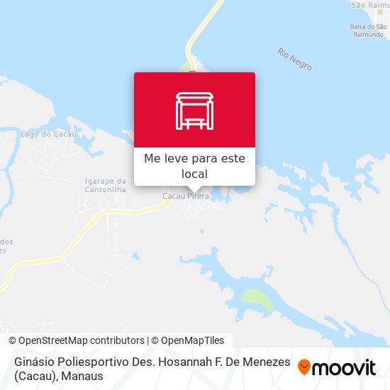 Ginásio Poliesportivo Des. Hosannah F. De Menezes (Cacau) mapa