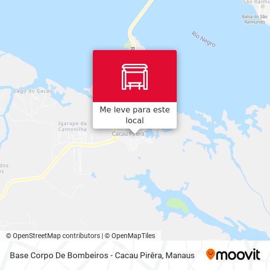 Base Corpo De Bombeiros - Cacau Pirêra mapa